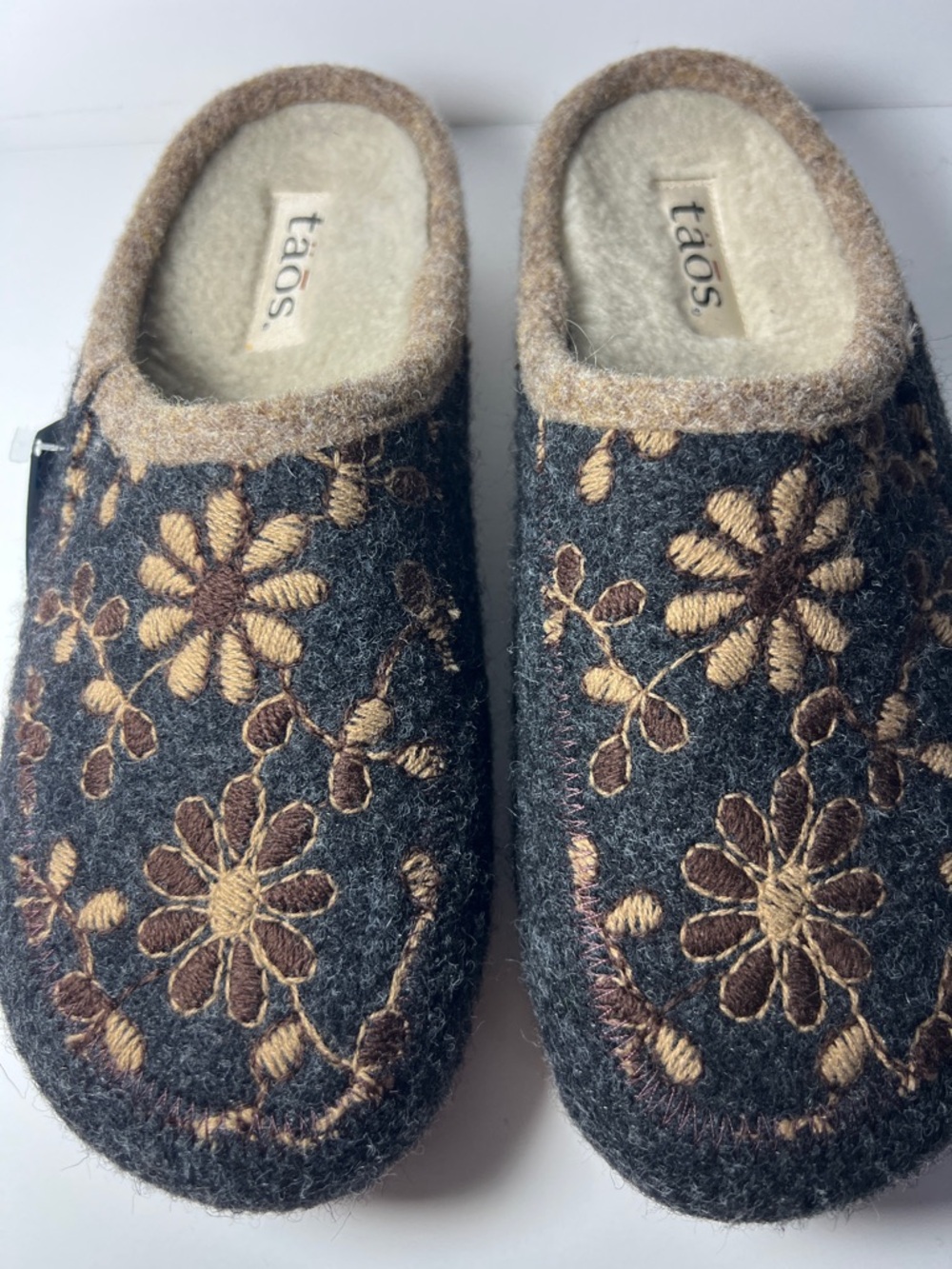 NWT Taos Woolderness 2 Charcoal Clog Slippers size EU39 US 8-8.5